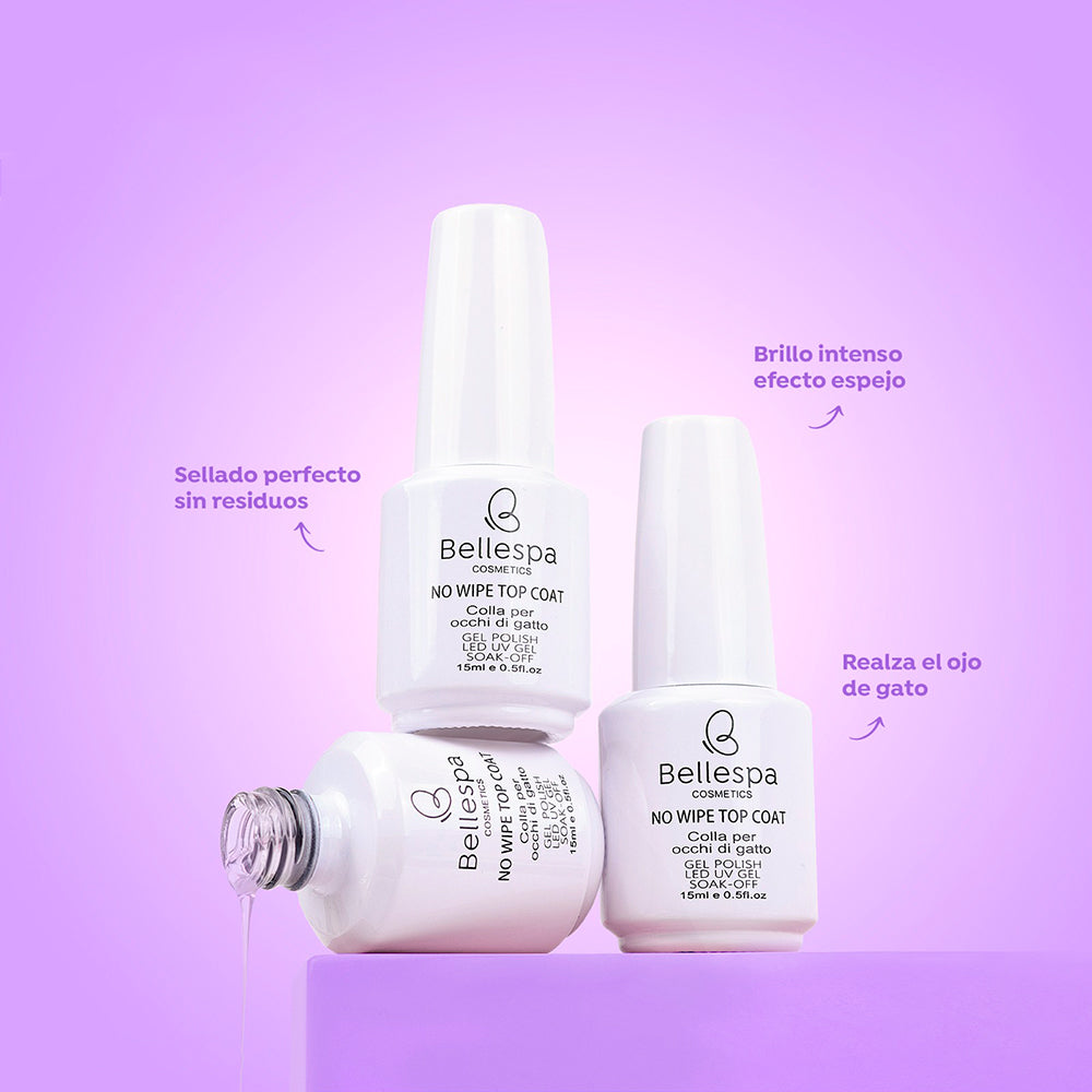 Esmalte no wipe top coat ojo de gato UV/GEL