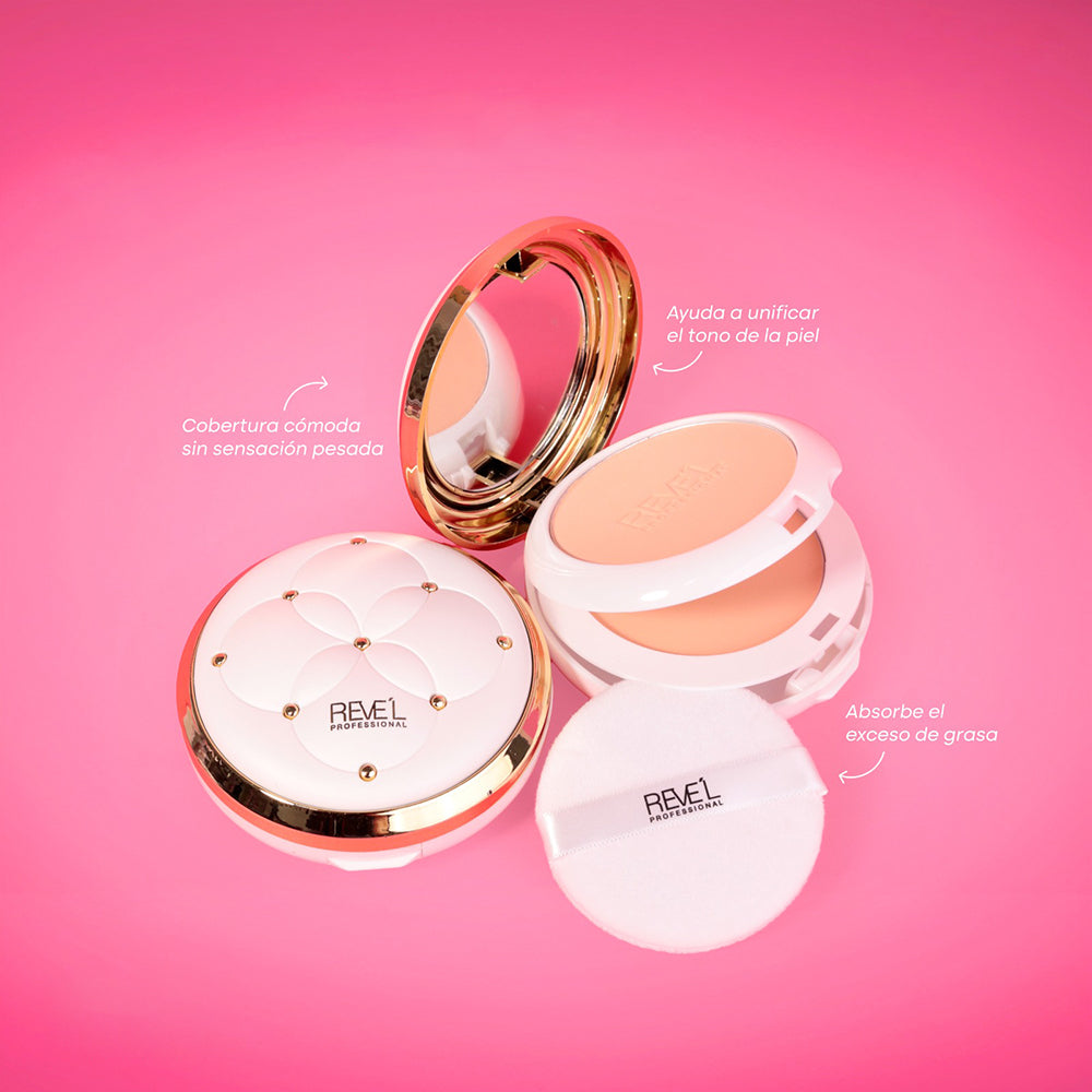 Polvo compacto natural beauty 2 in 1