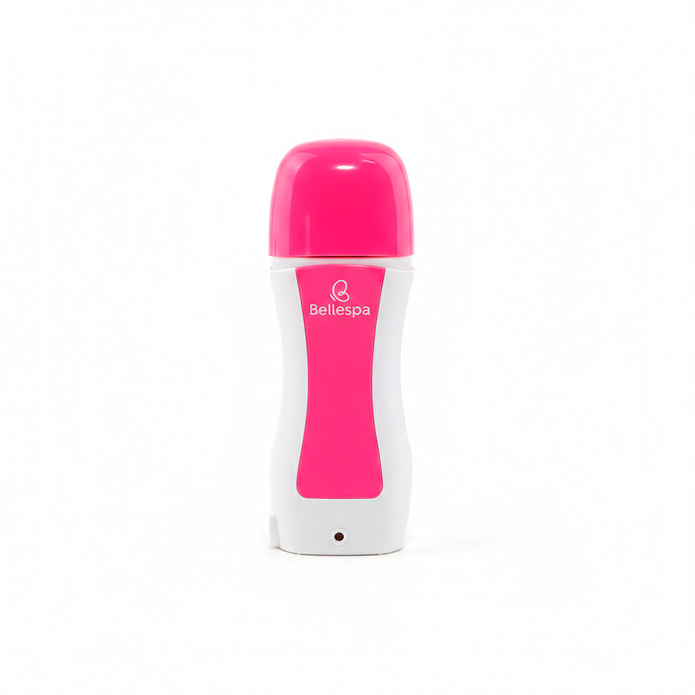 Calentador de cera en barra Bellespa color fucsia con tapa fucsia diseño compacto y portátil