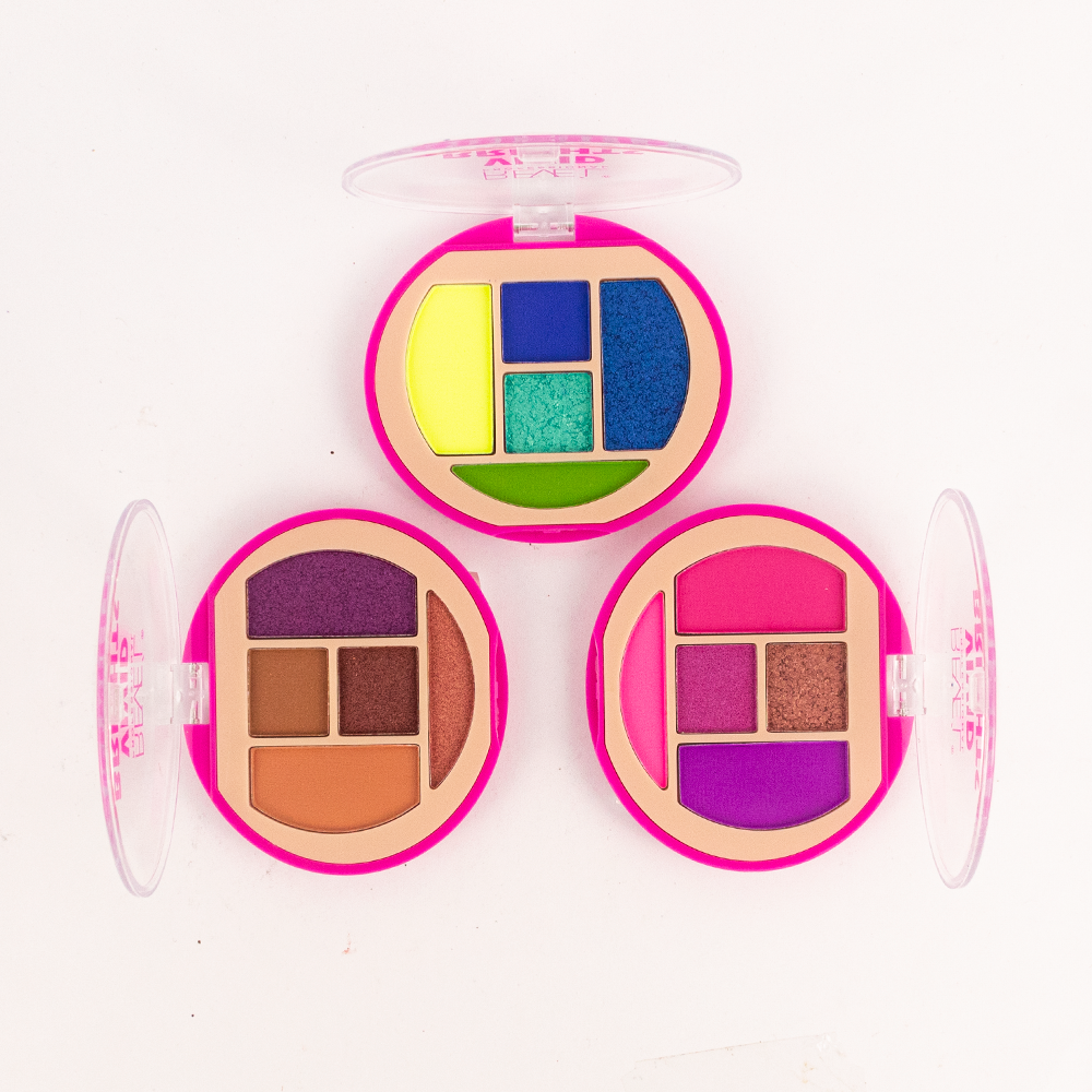 Paleta de sombras Vivid Brights Reve'l 5 colores alta pigmentación múltiples variantes disponibles kit multiusos