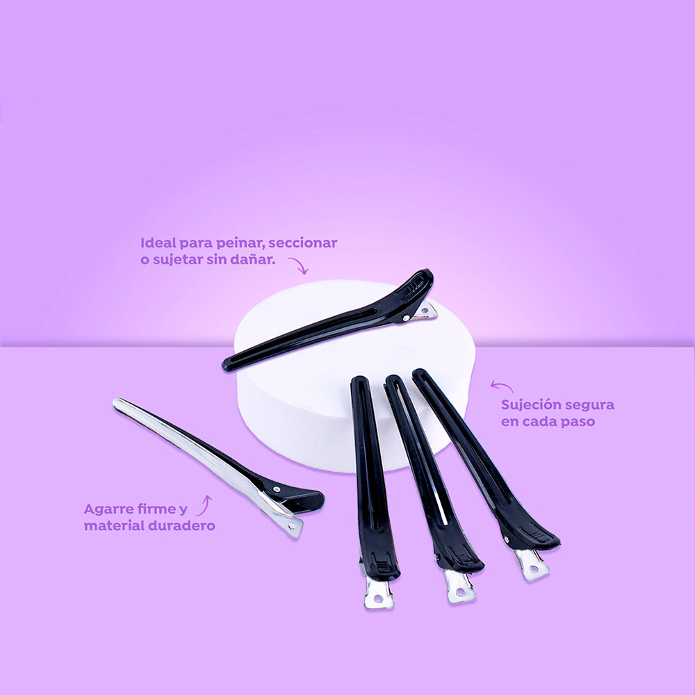 Set de pinzas de cabello black