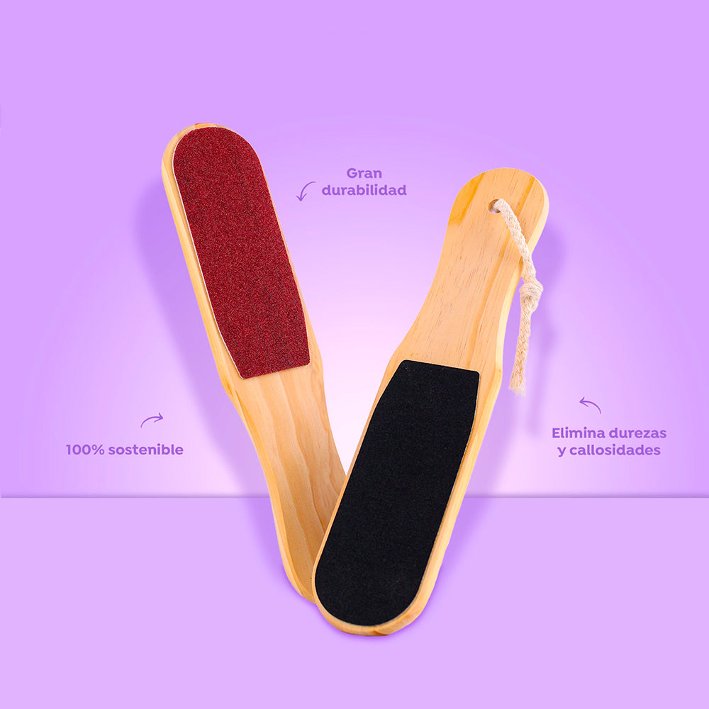 Lima para pies de madera