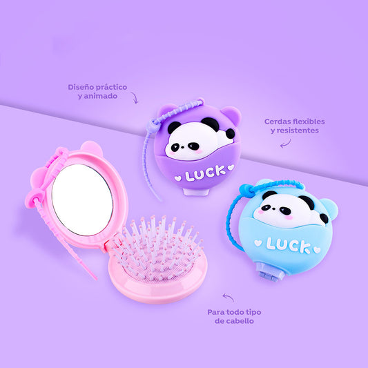 Espejo plegable osito kawaii