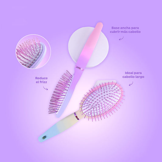 Cepillo de cabello arcoiris