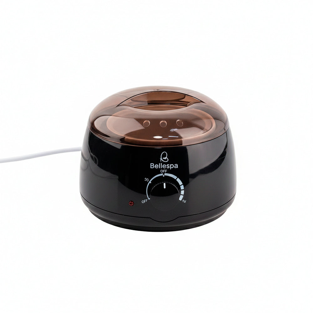 Ollita calentadora de cera en grano Bellespa color negro con control de temperatura ajustable