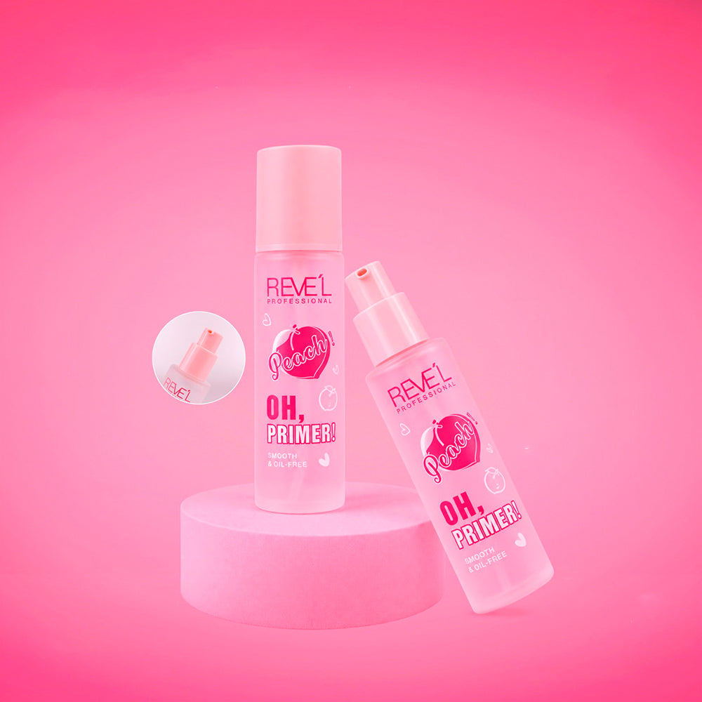 Primer de maquillaje, pre base con aroma a melocotón
