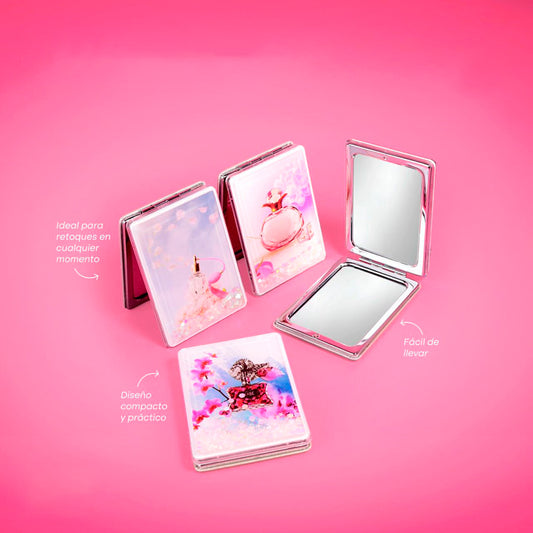 Espejo cuadrado plegable doble cara