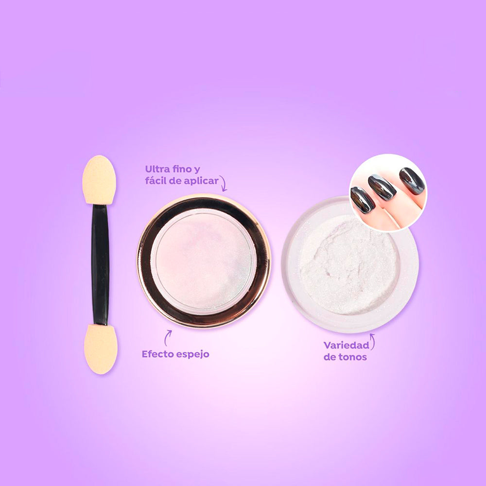 efecto aurora para uñas Nail powder