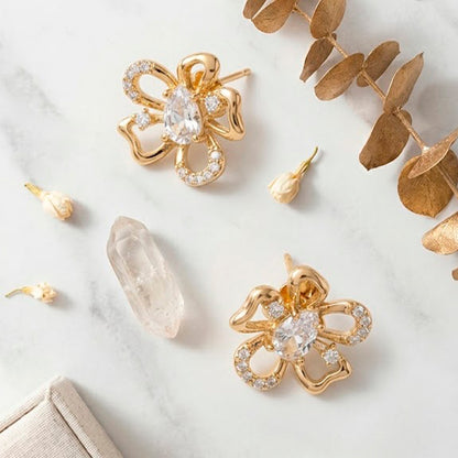 Aretes fleur royal
