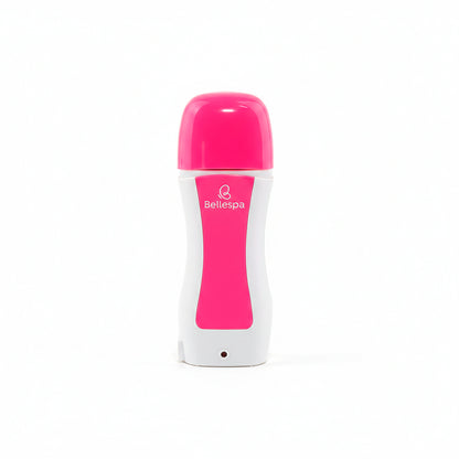Calentador de cera en barra Bellespa color fucsia con tapa fucsia diseño compacto y portátil