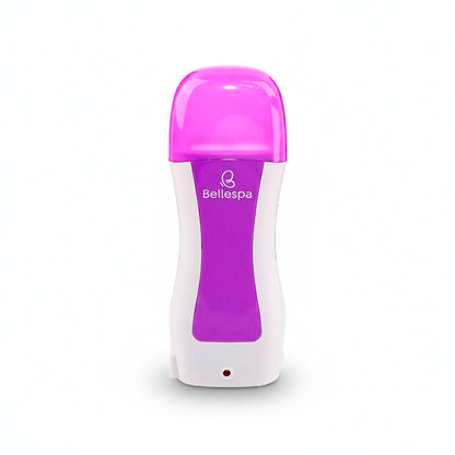 Calentador de cera en barra Bellespa color morado con tapa lila diseño compacto y portátil