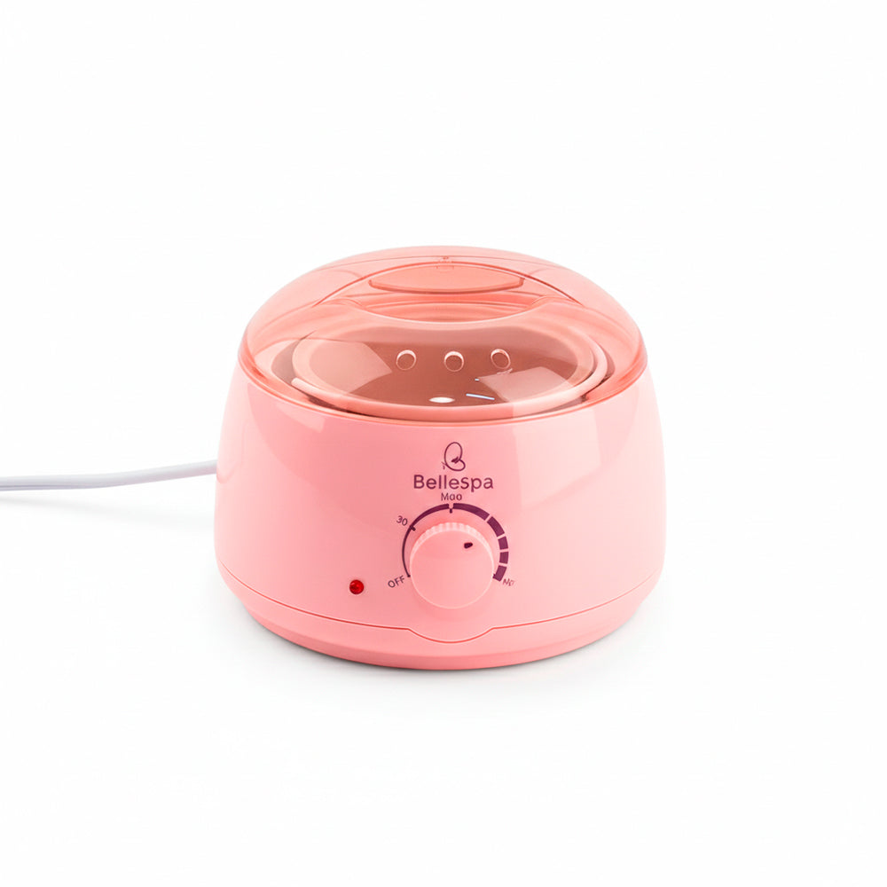 Ollita calentadora de cera en grano Bellespa color rosado con control de temperatura ajustable