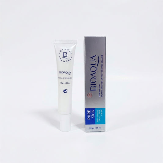 Crema Pure Skin Oil Balance Cream antiacné 30g Bioaqua fórmula francesa, balance graso y control del acné para pieles mixtas a grasas