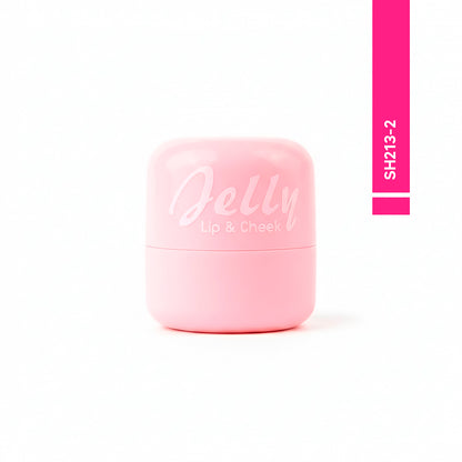 Jelly Lip & Cheek tinta de gelatina SH213-2 fucsia intenso, envase rosa compacto