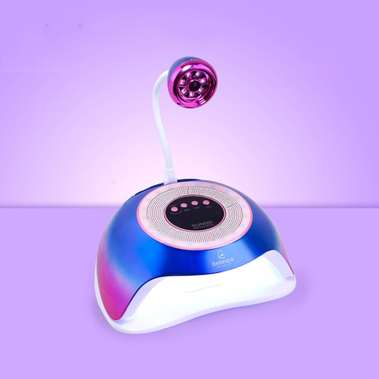 Lámpara UV LED para uñas Bellespa Cosmetics Sun HR-99 268W con ventilador integrado en brazo flexible fucsia, acabado metalizado moderno azul disponible en Azul y Fucsia