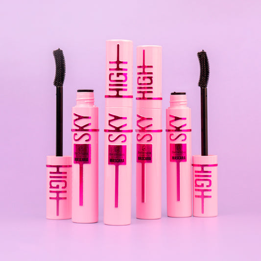 Máscara de pestañas Sky High Bellespa volumen extremo larga duración empaque rosado estilo viral