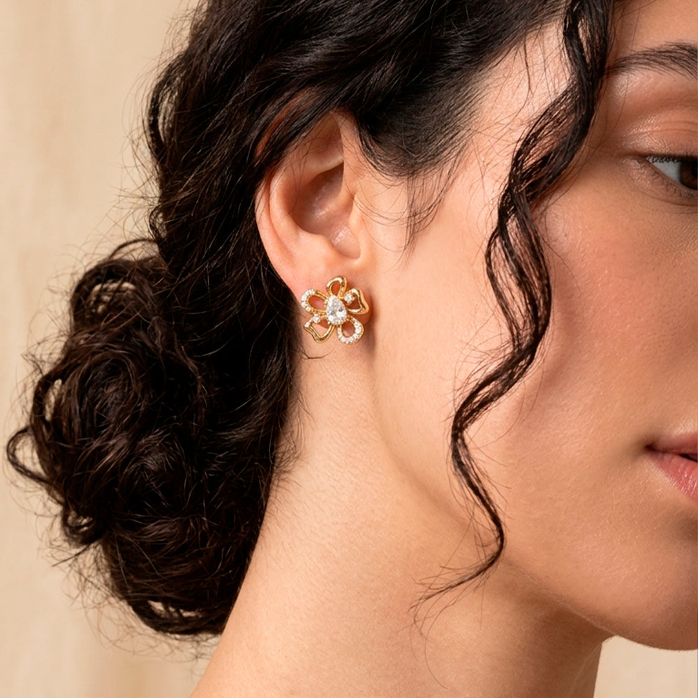 Aretes fleur royal