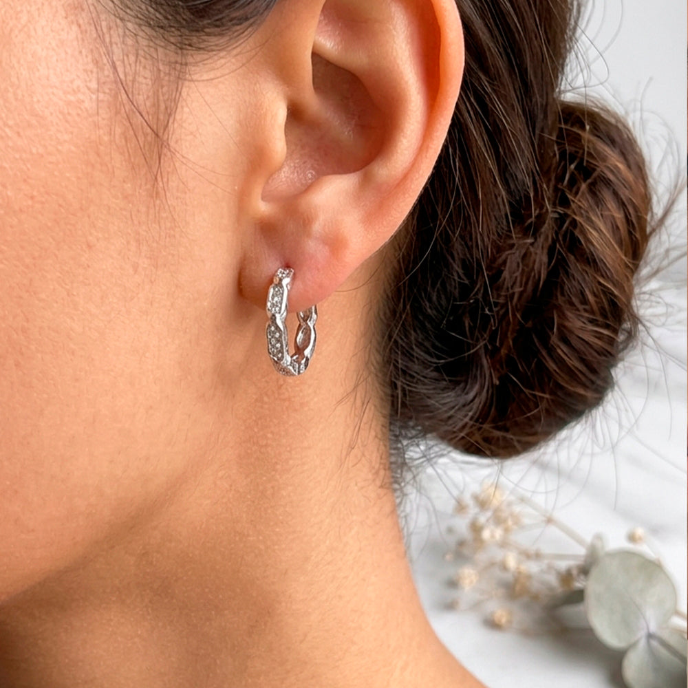 Argollas Crystal Silver