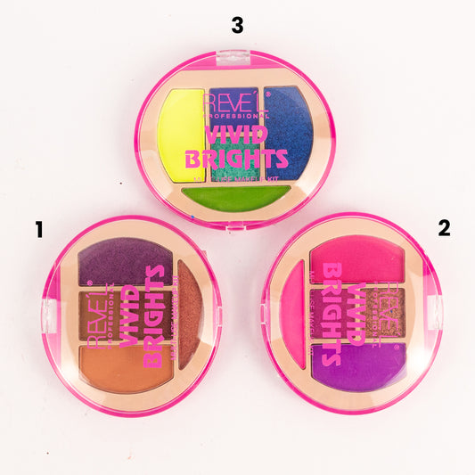 Paleta de sombras Vivid Brights Reve'l 5 colores alta pigmentación kit multiusos múltiples variantes disponibles