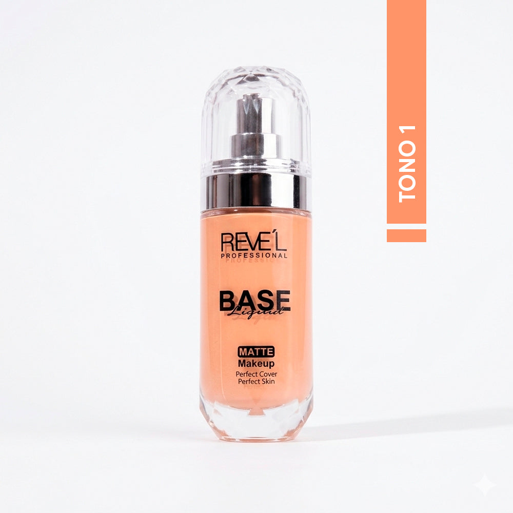 Base líquida matte Perfect Cover tono 1 — Reve'l Professional