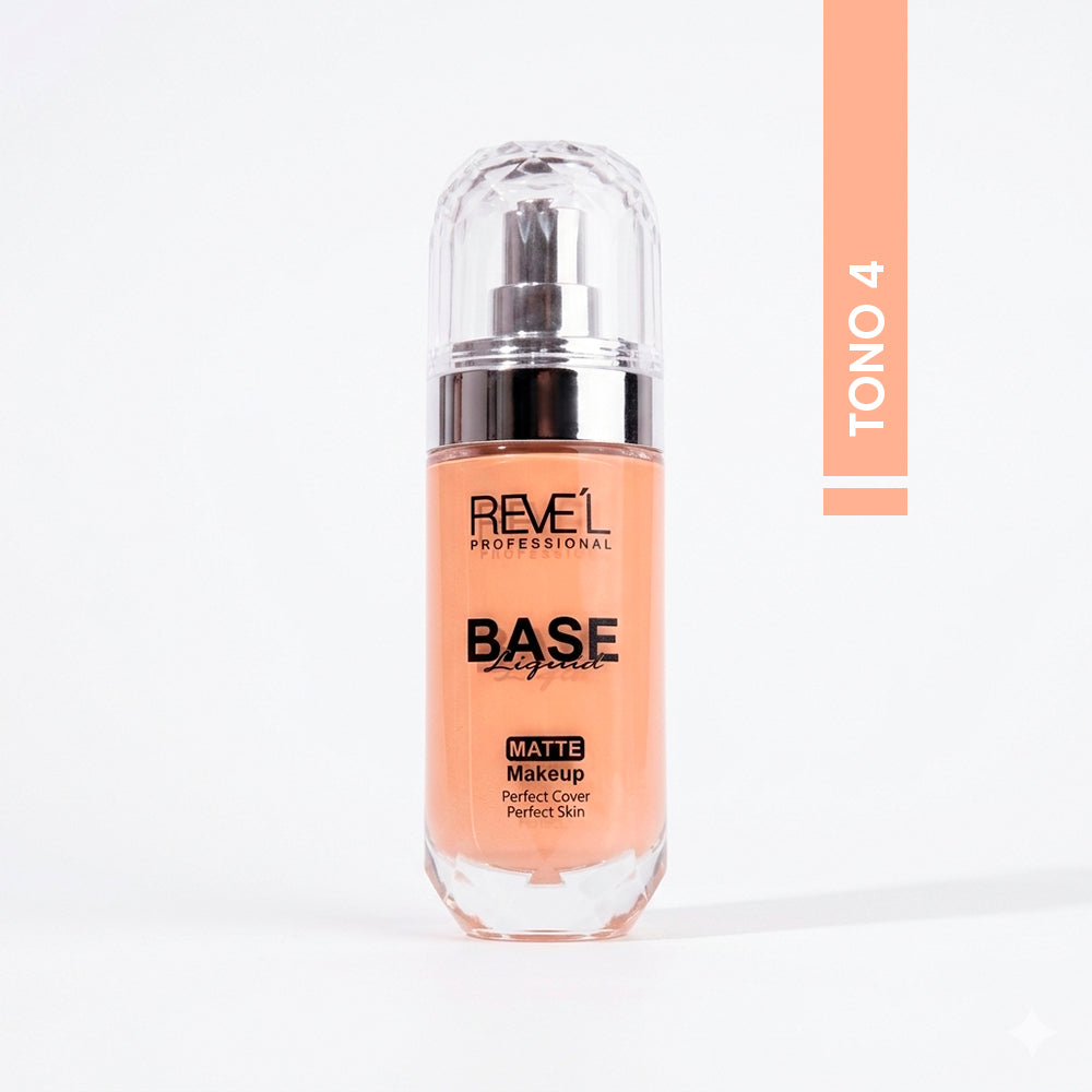 Base líquida matte Perfect Cover tono 4 — Reve'l Professional