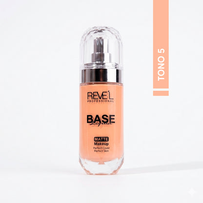 Base líquida matte Perfect Cover tono 5 — Reve'l Professional