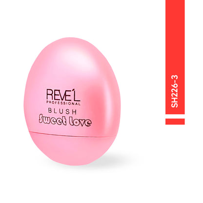 Blush Sweet Love tono 3 coral en compacto huevo — Reve'l Professional