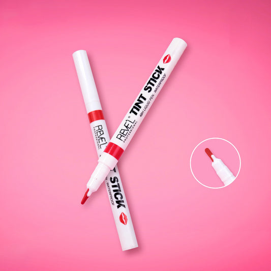 inta de labios Tint Stick Waterproof Reve'l Professional con aplicador tipo plumón líquido 48 horas en color rojo